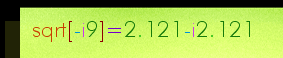 SQRT[-i9]=2.121-i2.121