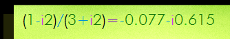 (1 - i2) / (3 + i2) = 7 - i4